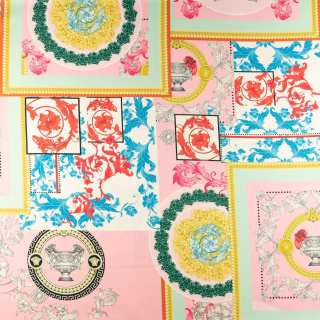 Stof viscose twill roze glad Italiaans patroon 0,5m