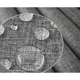 Waterafstotende stof linnenlook donkergrijs 160 cm 0,5 m 210g/m²