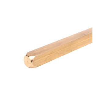 Staaf vierkant messing 1m 5x5mm metalen staaf