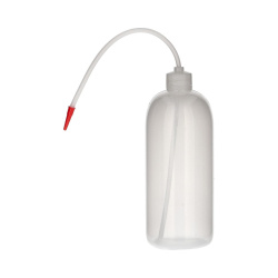 Premývačka laboratórna plastová LDPE 1000 ml s červeným hrotom