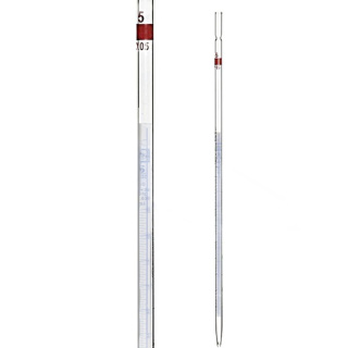 Meerassige pipet, 25 ml, klasse AS, met Schellbach-streep