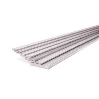 Platte roestvrijstalen staaf 25x20 mm