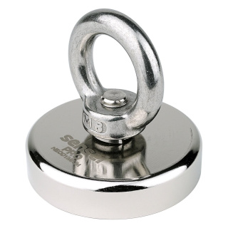 Neodymový magnet s úchytom 110 kg, N52, priemer 50 mm