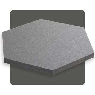 Akoestisch paneel zeshoek grijs 50x50 cm dikte 3 cm hexagon