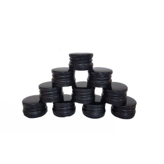 Vrchnák hliníkový skrutkovací uzáver 28/18 mm 50ks čierna