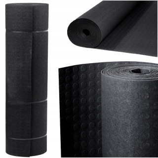 Antislip rubberen mat 3 mm, noppenpatroon, breedte 120 cm