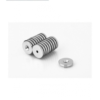 Neodymiummagneet met schroefgat MP 20X(8X4)X3 N38