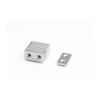 Neodymiummagneet met schroefgat MPL 40x20x4 N38