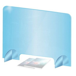 Beschermend plexiglas voor balie 100x60cm met opening polycarbonaat beschermingsbarrière