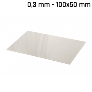 Nieuwzilverplaat (alpaca) 100x50x0,3mm