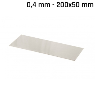 Nieuwzilver plaat (alpaca) 200x50x0,4mm