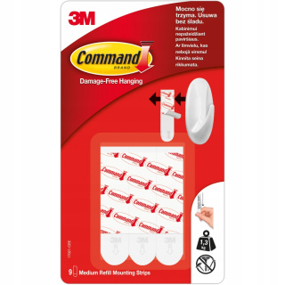 Command zelfklevende bevestigingsstrips middelgroot - M (9 stuks)