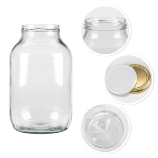 Glazen container pot 4000ml 26cm met deksel