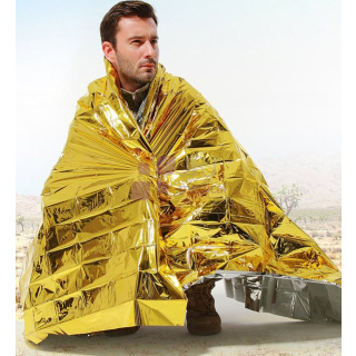 Thermische folie 160x210cm goud overlevingsreddingsdeken