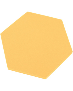 Akoestisch paneel zeshoek bananengeel 50x50 cm dikte 3 cm hexagon