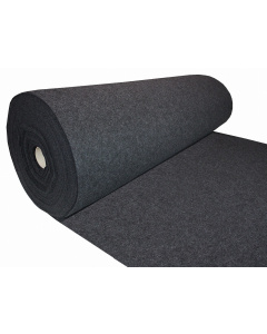 Donkergrijze zachte vilt-non-woven textiel 3 mm 150×50 cm 400 g/m²