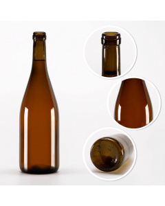 Glazen fles 750ml 29cm BURGUNDY