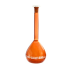 Weegbeker glas oranje, 200 ml, klasse A, geslepen verbinding 14/23, met certificaat – GLASSCO