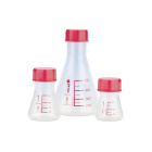 Erlenmeyer-kolf uit PMP met rode sluiting – 250 ml, GL 45