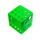 Multistandaard voor reageerbuizen 4-in-1, groot, groen – PP, 110 × 110 × 110 mm, laboratorium