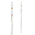Multidimensionale pipet, 10 ml, klasse B, bruine schaalverdeling, "0" bovenaan