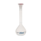 Maatbeker van PP met glazen dop 19/26, klasse B – 250 ml, ISO 384