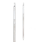 Multidimensionele pipet, 25 ml, klasse B, bruine schaalverdeling, "0" bovenaan