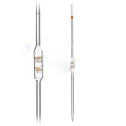 Eenmalige pipet, 50 ml, klasse A, bruine schaalverdeling, met certificaat – DIN ISO 648