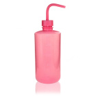 Spuitmond van PE-LD, 500 ml, roze – smalle hals, GL28