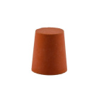 Rubberen stop met gat fi 35/29 mm, hoogte 30 mm, rood - universele afsluiting van natuurlijk rubber