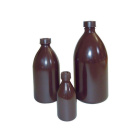 Laboratórna fľaša LDPE 500 ml s uzáverom GL 25 - hnedá, svetlotesná