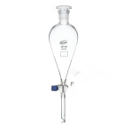 Kegelvormige scheidingssamensteller Squibb, 60 ml, slijpstuk 19/26, glazen kraan, borosilicaatglas (BORO 3.3)
