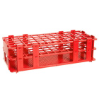 Stojan na skúmavky 24 miest, priemer 25 mm (3x8), autoklávovateľný, červený