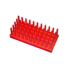 Buis voor reageerbuizen type Egel, rood, diameter 17–20 mm – PP, autoclaafbaar