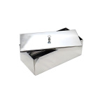 Kist van 18-8 roestvrij staal met deksel, 500×200×80 mm – laboratorium