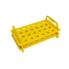 Rek voor reageerbuisjes van PC, 24 plaatsen (6×4), 1,5/2,0 ml, geel – laboratorium