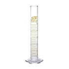 Meetglas, 50 ml, klasse B, bruine schaal, glazen zeshoekige voet