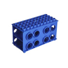 Falcon reageerbuis standaard, versterkt, 8 plaatsen – PP, blauw, 200 × 120 × 95 mm