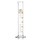 Meetcilinder van glas, 500 ml, klasse B, bruine schaalverdeling, glazen zeskantige voet