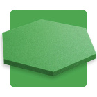 Akoestisch paneel zeshoek kiwi groen 50x50 cm dikte 3 cm hexagon