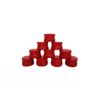 Aluminium schroefdop 28/18 mm 50 stuks rood