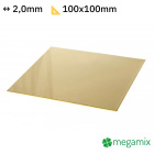 Messing plaat 100x100x2,0mm