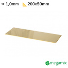 Messing plaat 200x50x1,0mm