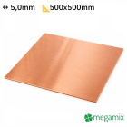Koperen plaat 500x500x5,0 mm