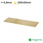 Messing blad 100x50x0,8 mm