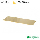 Messing blad 100x50x1,5 mm