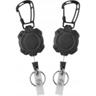 Sleutel- en identificatiekaart retractors – stalen oprolbare kabel van 80 cm, 2 stuks