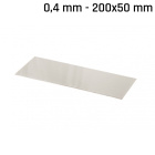 Nieuwzilver plaat (alpaca) 200x50x0,4mm