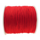 Gevlochten koord 40m 0.8mm rood polyester