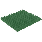 Akoestisch paneel donkergroen PYRAMIDE 50×50 cm dikte 5 cm